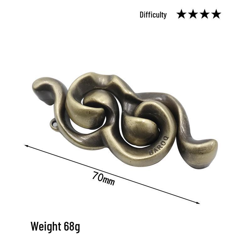 Intelligence Puzzle Zinc Alloy Disentanglement Rings - Unlock Nine Linked Rings Kongming Luban Lock Educational Toy