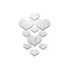10Pcs/Set New Gold Silver Mirror Wall Sticker Removable Heart Shape Removable Decal 3D Wall Mural Room Decor