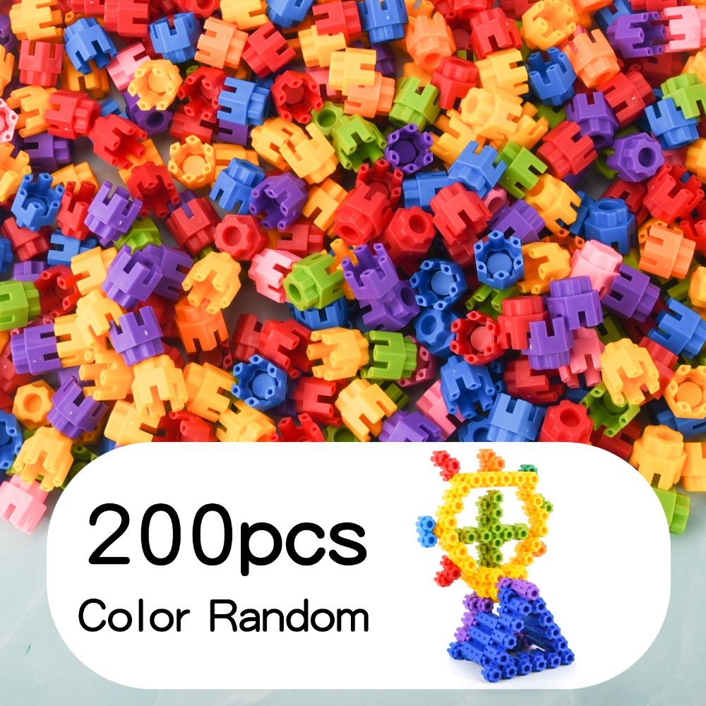 Colorful Hexagon Building Blocks Interlocking Structure Construction Toy Parent Child Play