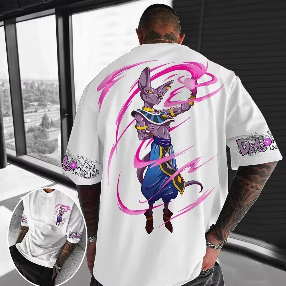 

Dragon Ball Majin Buu TShirt Summer 2025 Rendy Street Style Top Loose Pullover Manga Japanese Style Print Suitable for Outdoor 4XL