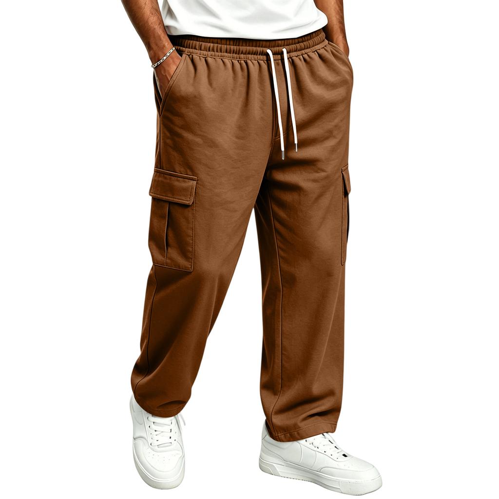 Men's Casual Straight Leg Drawstring Jogger Pants for Commute and Everyday Wear