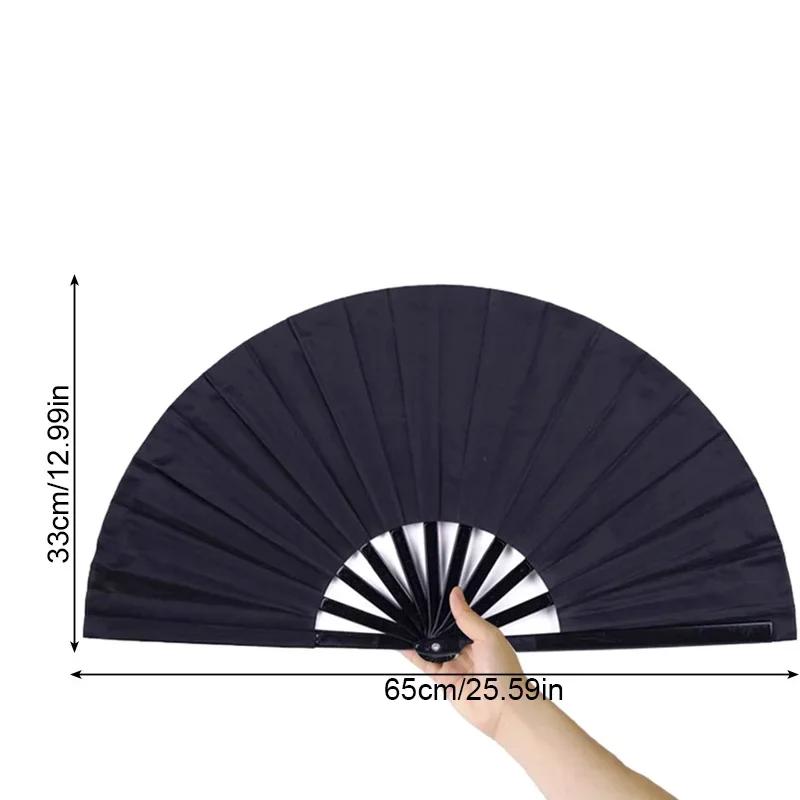 Chinese Martial Arts Kung Fu Fan Tai Chi Dance Fan Plastic Stage Performance Folding Fan DIY Graffiti Solid Color Fan Photo Prop