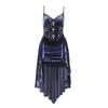 GlowGirl Goth Donker Prachtig Victoriaans Gotisch Fluweel A-lijn Jurken Vrouwelijk Elegant Avond Lolita Feestkleding Grunge Band Kant Zoom Alternatieve Stof