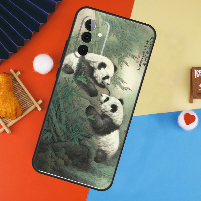 Panda Animal Cute Bear Case For Samsung Galaxy A53 A33 A13 A54 A34 A14 A56 A36 A16 A06 A12 A32 A52 A35 A17 A15 A55