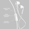 Urbanista Wired USB C Supports Wired Includes USB Type C Wired Stereo Button Voice Assistant San Francisco White Earphones, Tangle-Free Earphones,