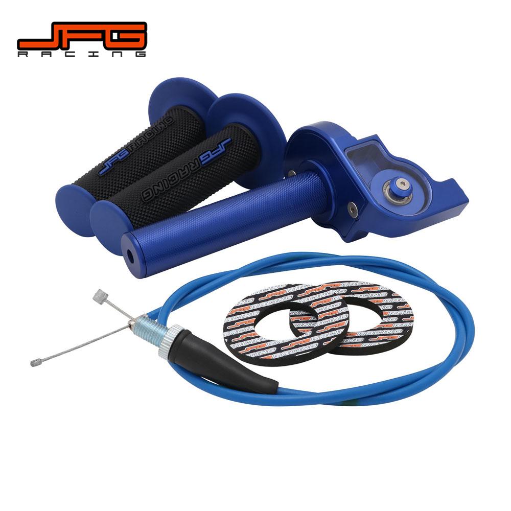 CNC Accelerator Throttle Twist Grips + Cable +Handlebar Grips Replacement For Pit Dirt Bike Minis With 7/8 Inch Application