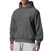 Mens Solid Fleece Hooded Sweatshirt Casual Loose Sports Long Sleeve Pullover