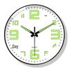 12-Inch Silent Luminous Wall Clock - Creative Fluorescent Bedroom Décor