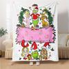 Christmas Grinch Friends Blanket Soft Throw Blanket For Home Bedroom Bed Sofa Travel Office Solid Christmas Blanket