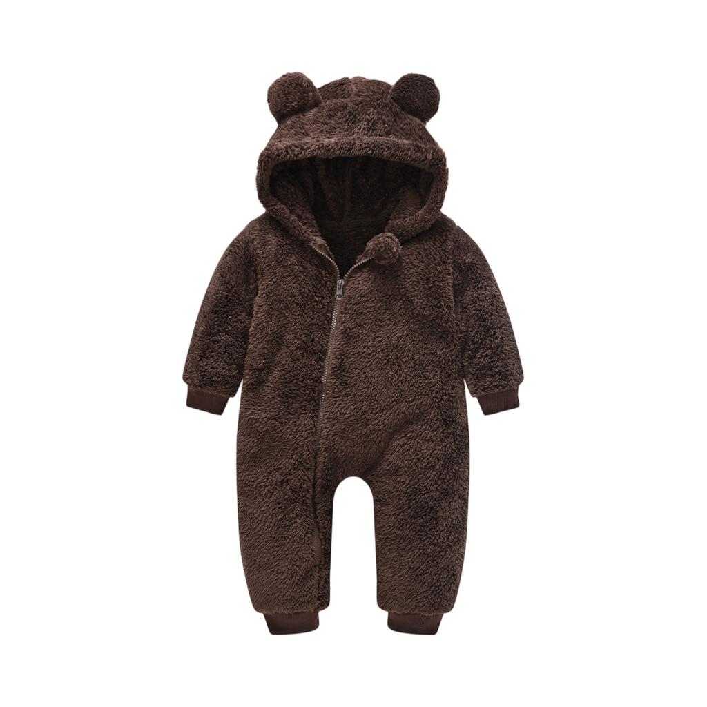 Kids' Hooded Romper - Winter Ears Outfit One-Piece