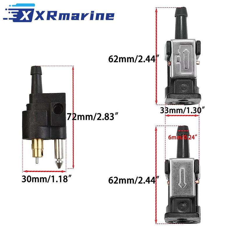 For Yamaha Outboard Fuel Tank Hose Pipe Boat Engine Fuel Line Connector Pipe Joints 6G1-24305-05 6Y1-24305 655-24305-01