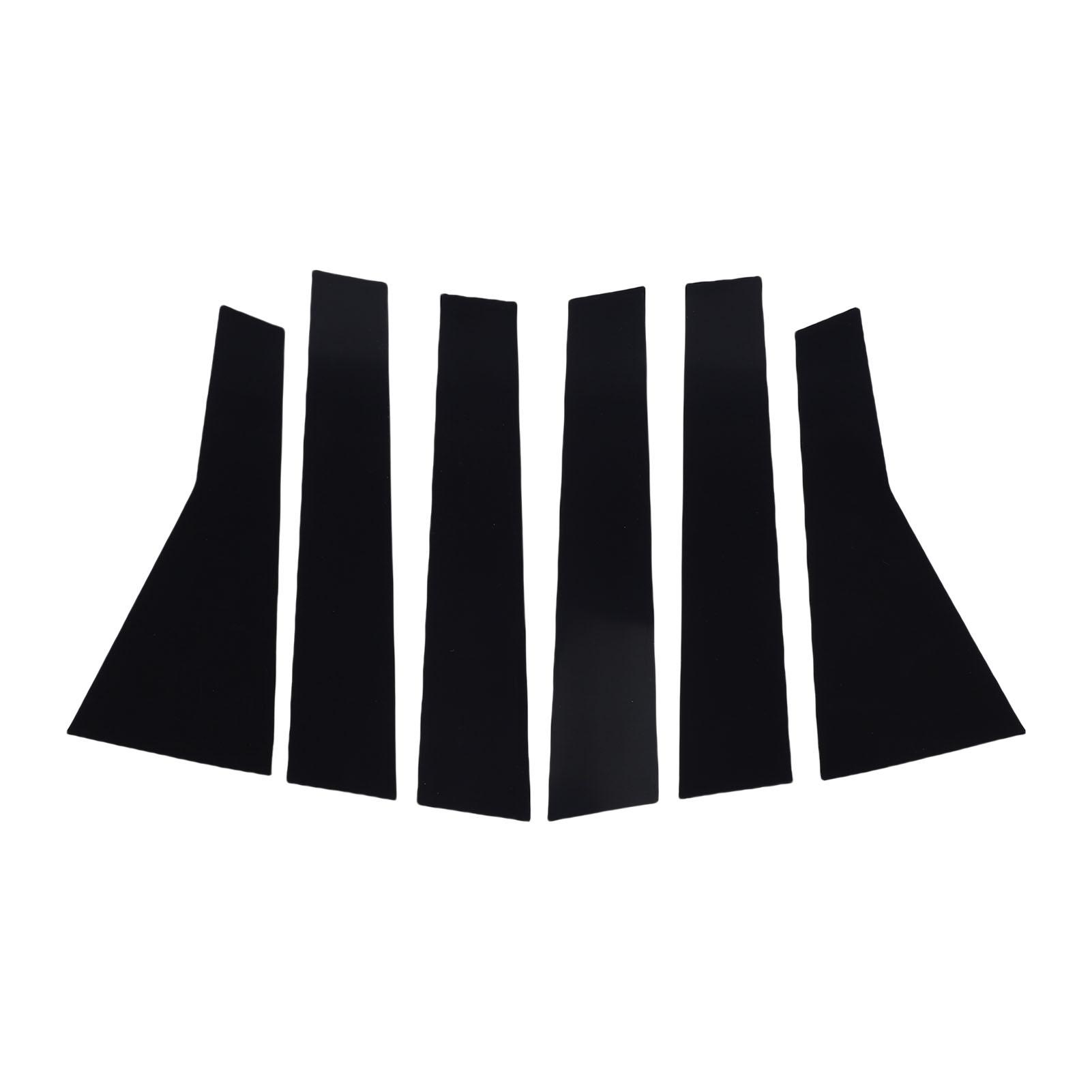6PCS Car Door Window Pillar Posts Cover Trim PC Outer Door Window Pillar Panel Decorative Cover Replacement for   2017-2022