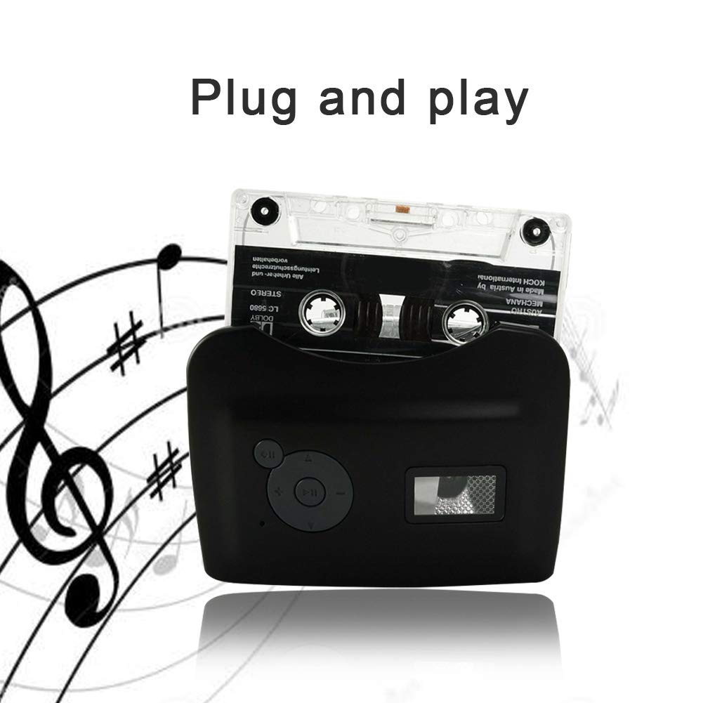 Cassette Machine Portable Cassette To MP3 Converter Stereo USB Cassette Digital Tape with MP3 Headphones Fast Conversion