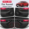 4PCS Carbon Fiber Texture Door Anti-dirty Anti-kick Pad Cover Sticker For Honda Accord 2014-   2024 Accessories