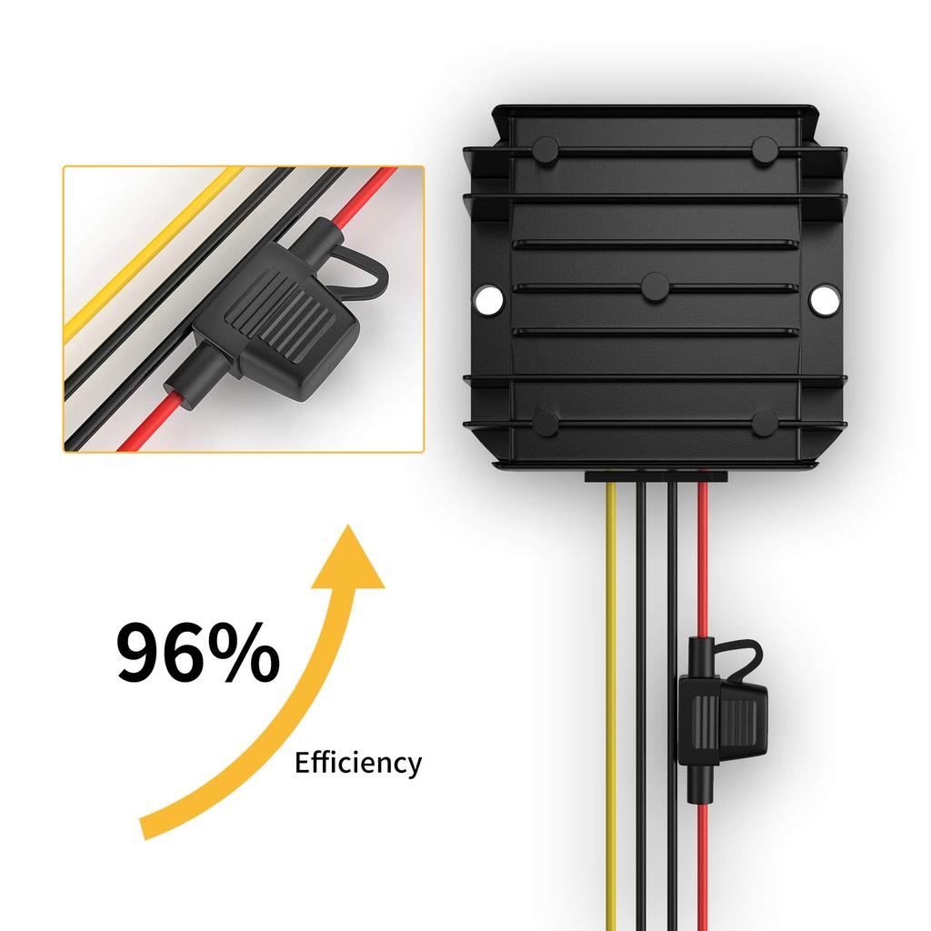 to 50W High IP67 with Fuse 12V to 5V Converter for and LED Devices DC-DC Converter, Step-Down, 8-40V 5V, 10A, DC/DC Converter, 5V, Current,