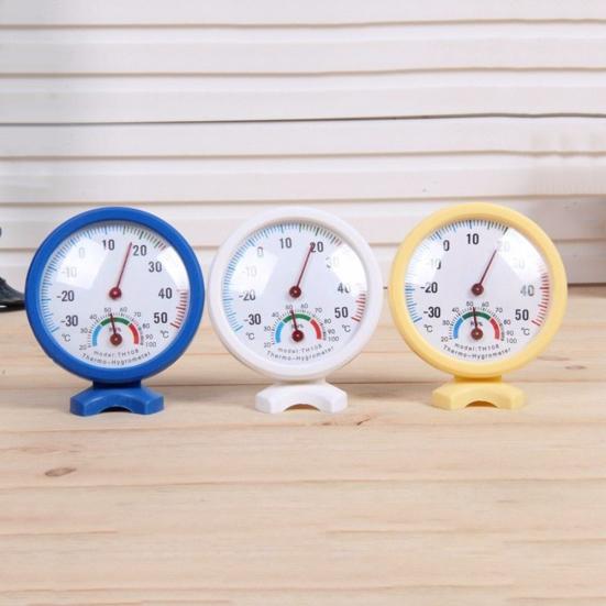 Round Analog Thermometer Hygrometer Hygrothermograph Temperature Humidity Meter