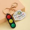 Keychain Pendant School Bus Acrylic Traffic Light Keyring Bag Charm Backpack Handbag Car Keys Wallet