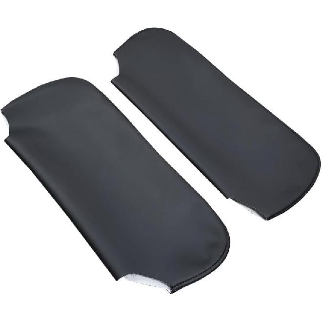Schwarze Auto-Sonnenblendenabdeckung PU-Leder, Paar für linke und rechte Seite, Passend für Chevy Camaro Firebird 1993-2002 (Nur Haut)