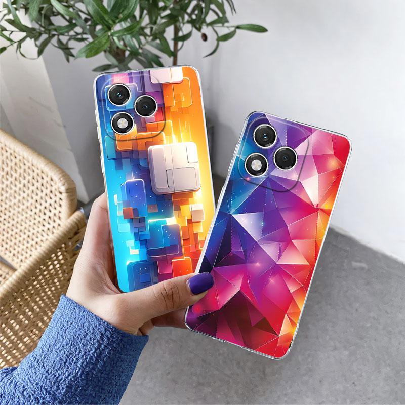 For Honor 400 Lite  Case Luxury Fashion Clear Phone Case For Honor 400 Pro Marble Flower Transparent Soft Silicone Protect Cover