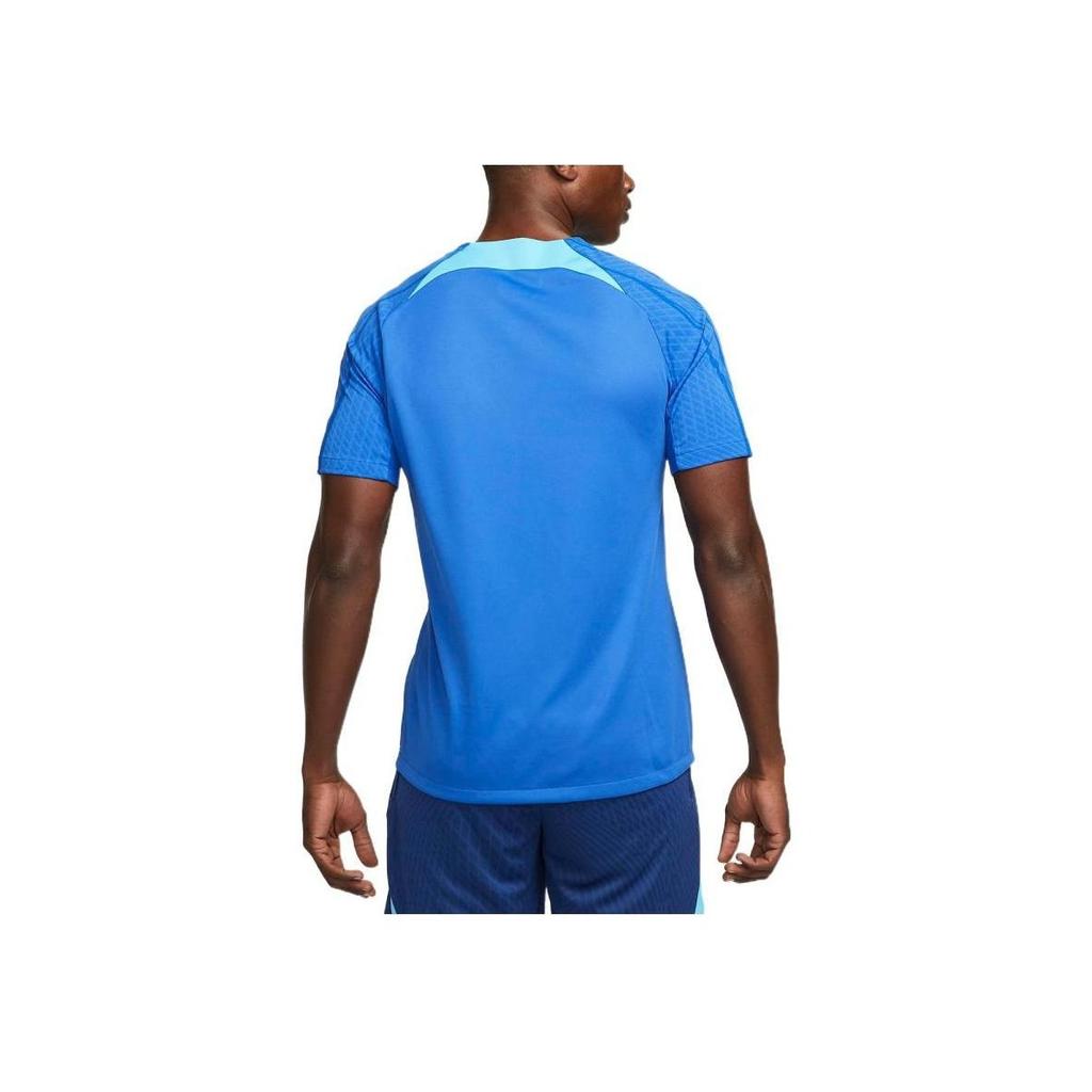 Nike Strike England World Cup Logo Patch Short Sleeve Retro Football Jersey Men Jersey Blue DH6443-480