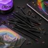 Drawing Pencils with Durable Core 12PCS Rainbow Colored Pencils, Black Wood Barrel And for Toddlers Lead Core, Art Training Sketching Kids Supplies