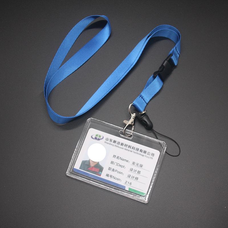 Custom Color Logo Nylon Phone & ID Lanyard with Screen Printed Polyester