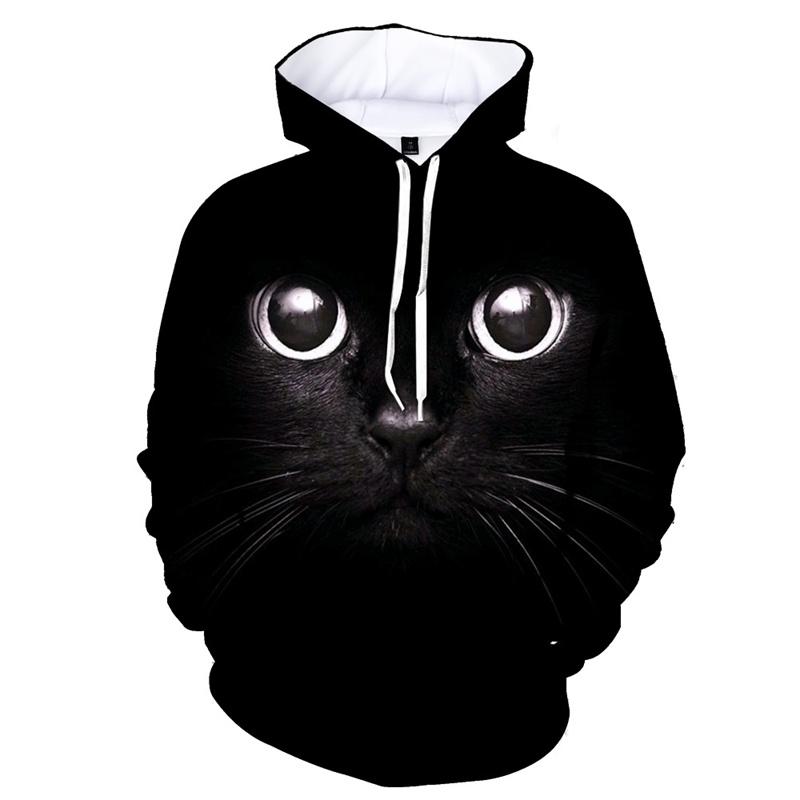 

Толстовки с капюшоном с 3D-принтом для кошек для женщин, крутые, с длинными рукавами, женские толстовки с капюшоном, спортивные топы, пуловеры, уличная осенняя толстовка, одежда 6XL
