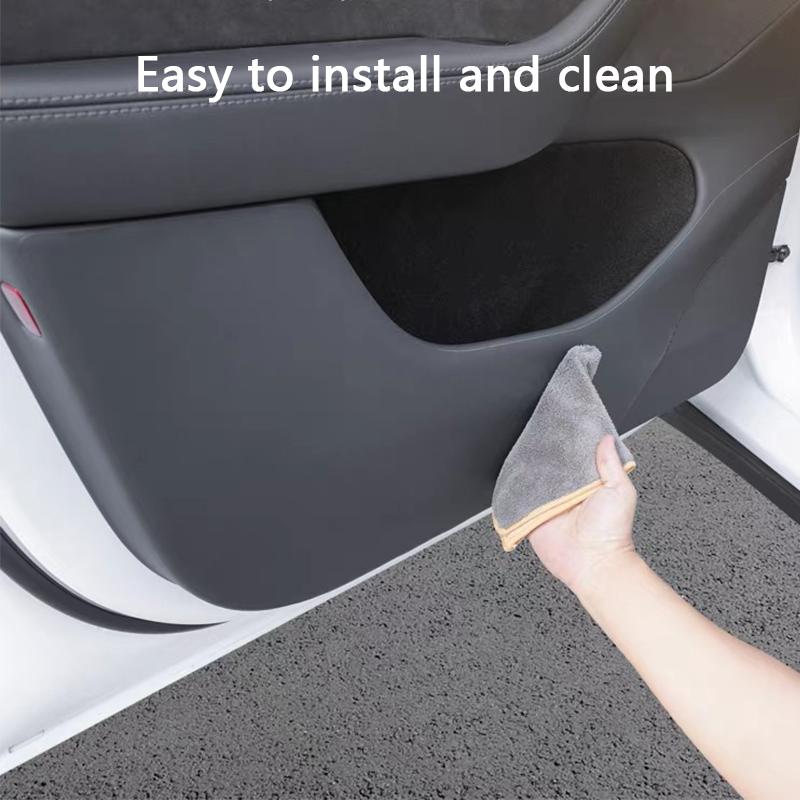 Per Tesla Model YL 6 Posti Auto Porta Anti-Calcio Pellicola Adesiva in Pelle Kit di Finitura Copertura Protettiva Porta Laterale Accessori Interni Auto