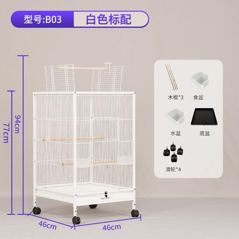 Large Bird Cage for Parrots and Mynahs Spacious Aviary for Finch Budgie Lovebird Professional Breeding Habitat Durable Bird Nest