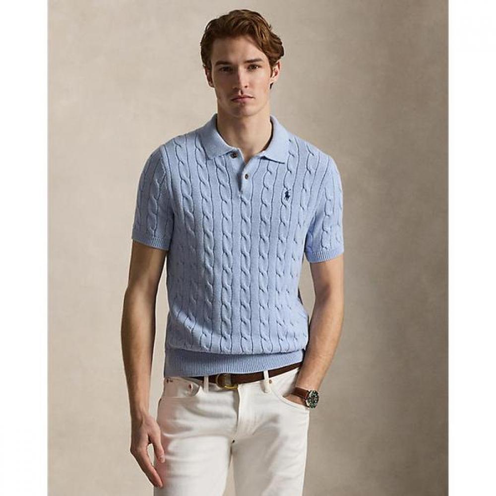 Мужской свитер Polo Ralph Lauren S с косами и воротником-поло mnpoSwe1n820158400 S
