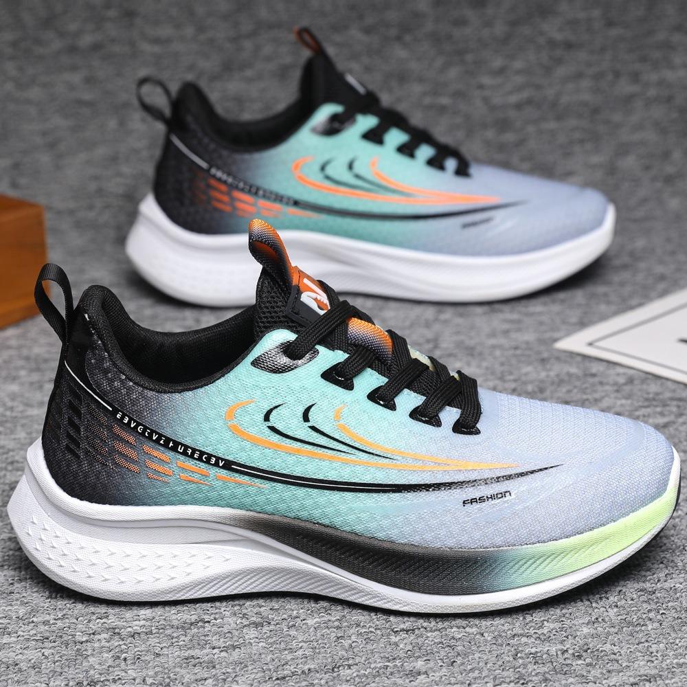 Sports and leisure shoes Flying woven breathable fashion versatile men's shoes spring and summer new student shoes running shoes