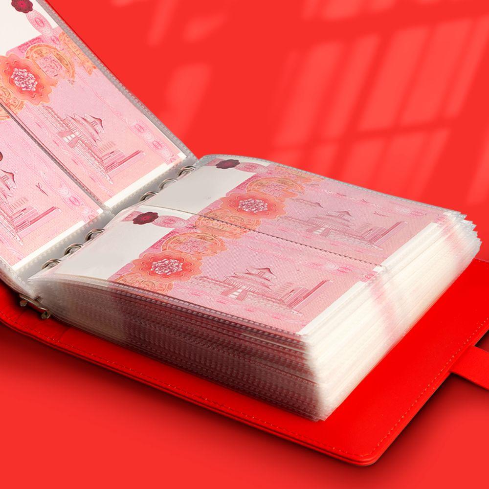 Loose-leaf Saving Money Binder PU Leather Planner Organizer Fashion Account Book New Year's Gift