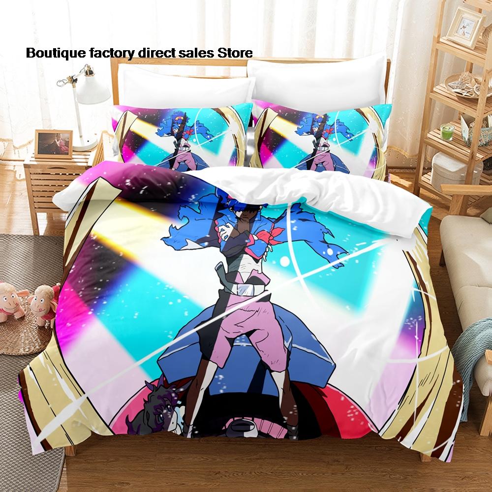 3D Printed Gurren Lagann Anime Bedding Set Duvet Cover Pillowcase For Fans Bedroom Decor Twin Full Queen King Size Bed Linen