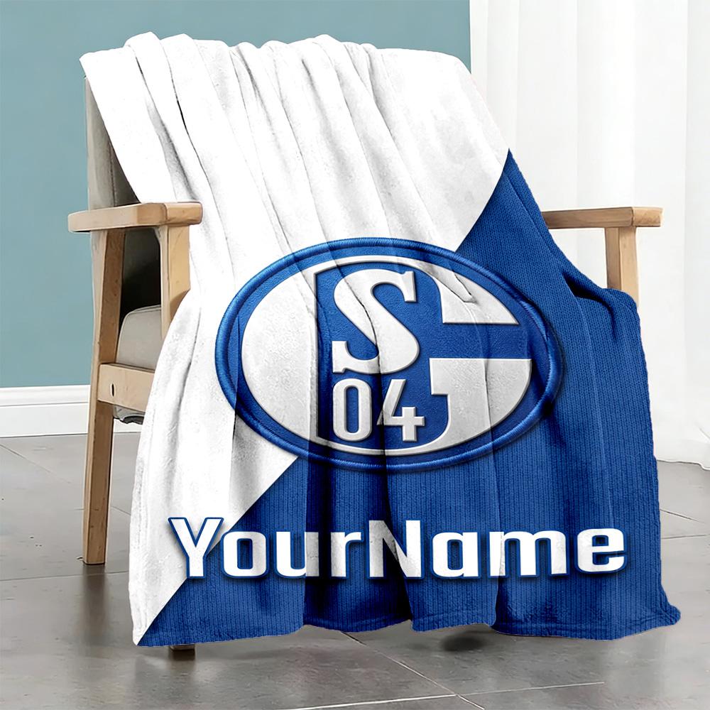 Fc Schalke 14 Personalized Name Blanket Throw Personalized Blanket Durable Comfort Suitable for Home Decor Picnics Couch Office