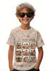 Cute Capybara Boy Clothes Cartoon Graphic Short Sleeve Tee Boy Child T-Shirt Summer Loose Top Fashion Kids Clothes Boys Clothing