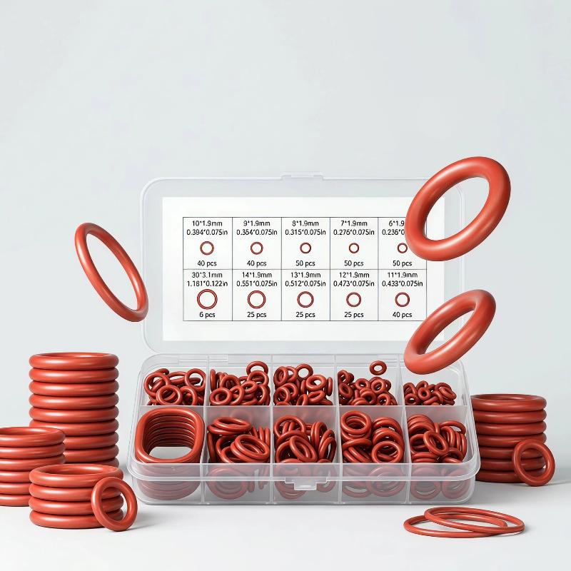Silicone O Ring Assortment Set 351Pcs Heat Resistant Waterproof Sealer for Car Auto Repair Work