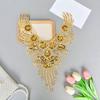 Unique Gold Embroidery Collar Applique Sequined Collar Corsage For Women Various Clothes Decorative Removable Collar