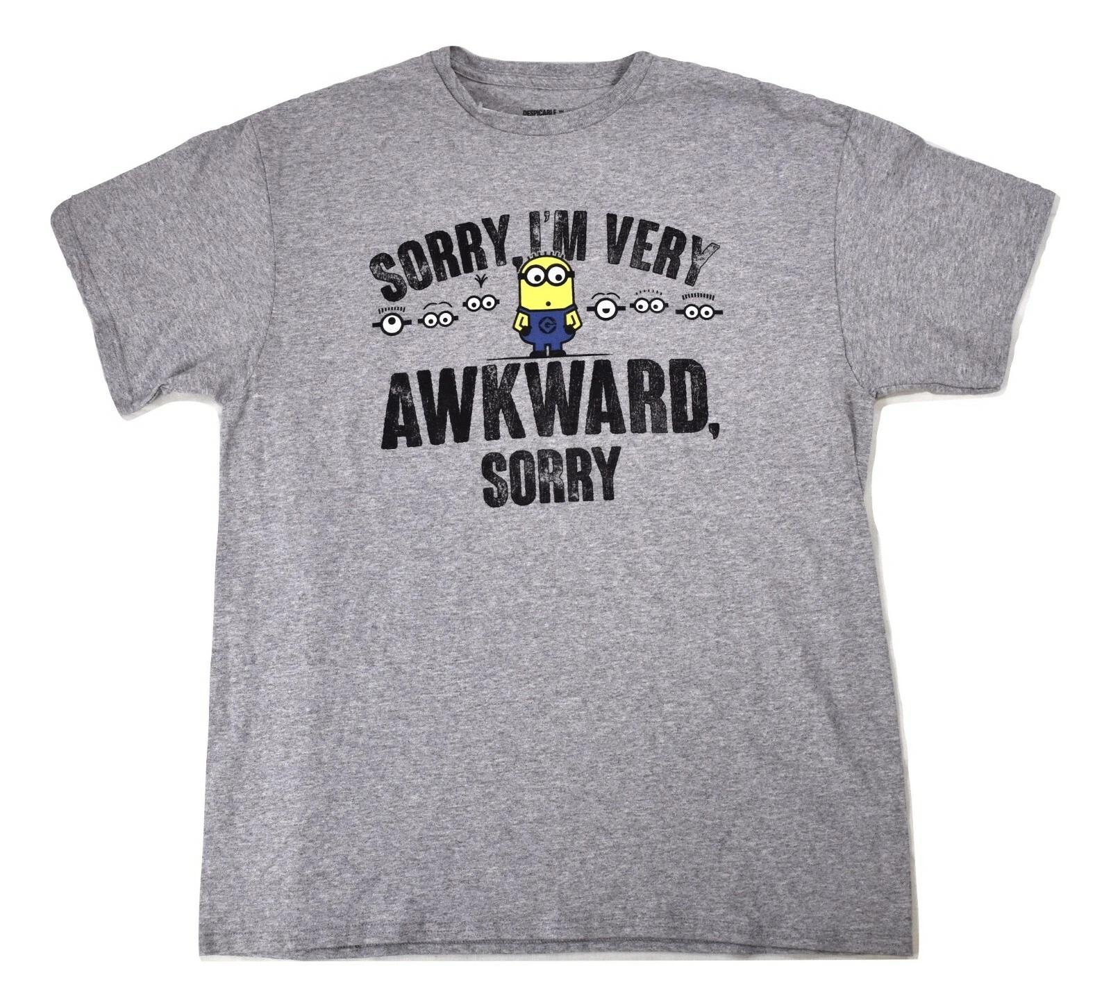 

Despicable Me Mens Sorry, I m Very Awkward Minion Minions Shirt New S, M, L S