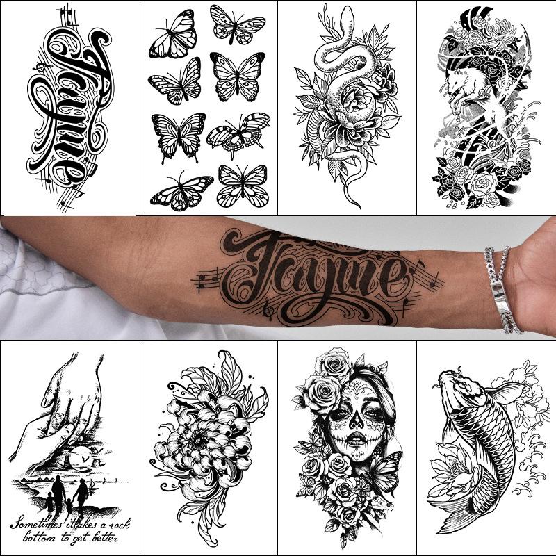 Herbal Half-Arm Tattoo Sticker, Waterproof And Wear-Resistant Natural Obedience, Keep The Pattern For 7-15 Days Qixi Festival