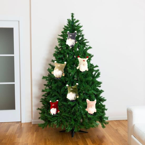 2Pcs Faceless Dolls Hanging Plush Ornament Knitted Cartoon Dolls Christmas Decorations Home Decor