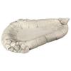 Concrete Elongated Waterer with a Bird