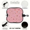 Pink Heart Pattern Soft Sunglasses Case,Portable Drawstring Eyewear Protective Pouch,Lightweight Travel Glasses Holder Accessories