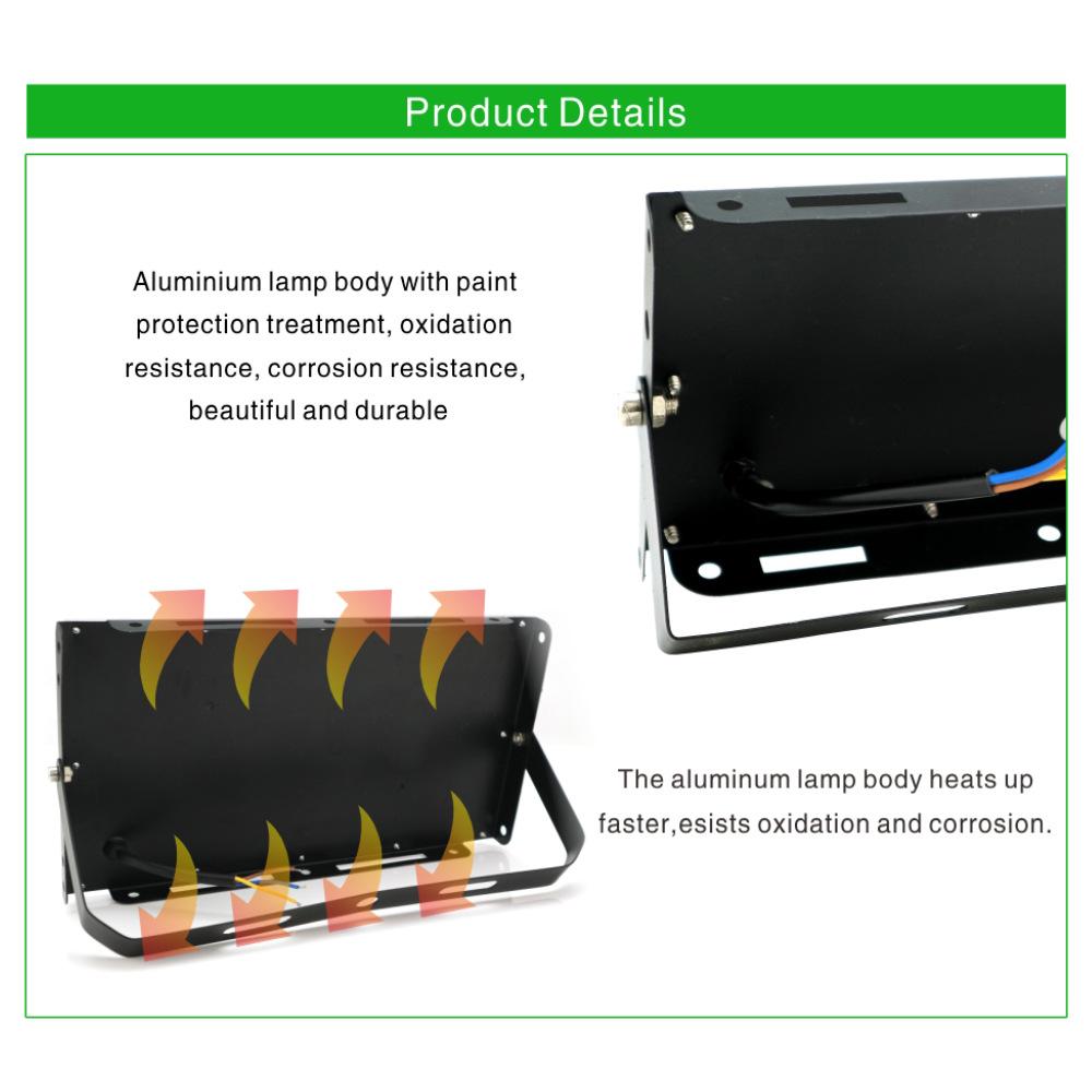 High Power LED Flood Lights 220-240V Remote RGB Outdoor Lighting Parks The Garden Decorative Spotlights Aluminum Flood Lamp