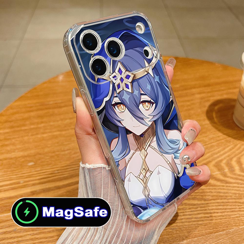 Game GI Layla Mobile Phone Case for iPhone 17 16 15 14 13 12 11 Air Pro Max Plus Mini Magsafe Clear Colorful Cover Cover Luxury