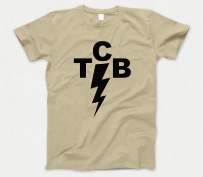 T-shirt TCB 696 Takin' Care of Business Fulmine Elvis Logo anni '70 Graceland
