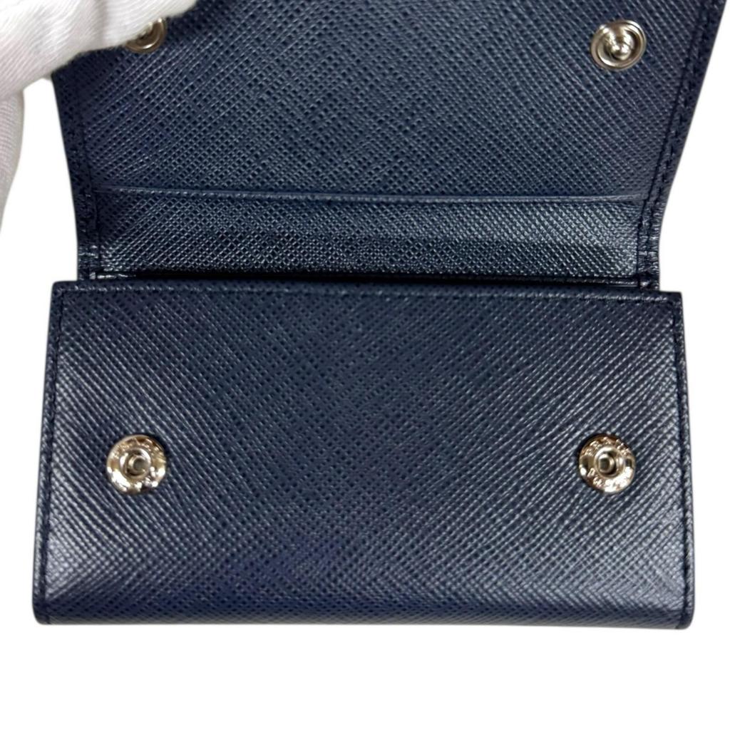 Used Prada Saffiano Key Case Leather 2PG222 Unisex Prada Used Prada