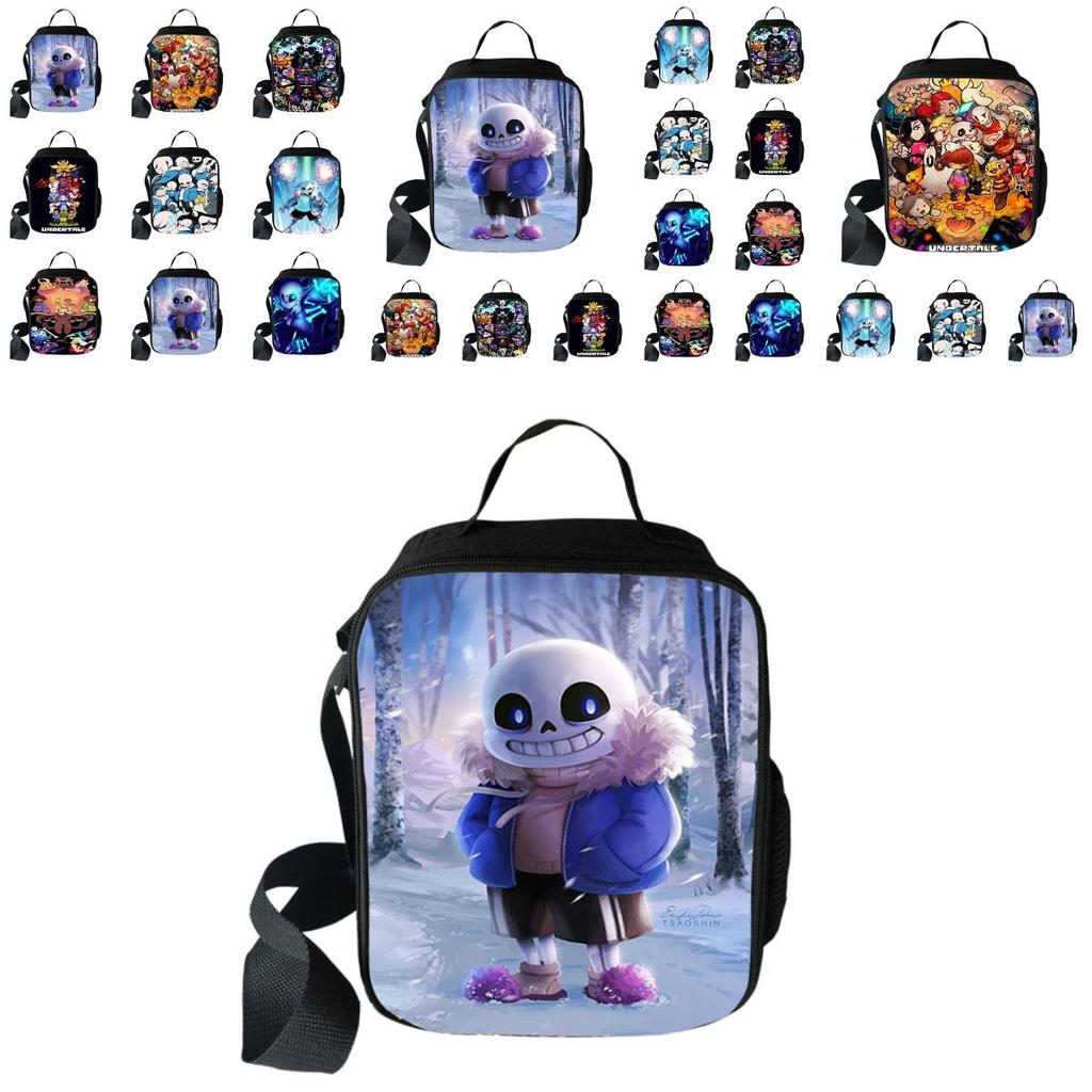 Durable Polyester Undertale Game Insulated Lunch Bag Perfect For Boys And Girls