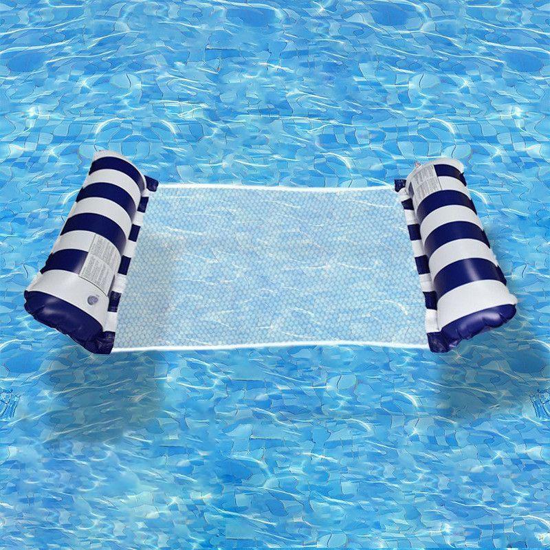 Summer Inflatable Foldable Floating Row Swimming Pool Water Hammock  PVC Air Mattresses Bed Beach Water Sports Lounger Chair