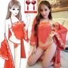 Ancient Transparent Clothes Tang Suit Belly Pocket Type Erotic Underwear Hot Adult Sexy Temptation Retro Style Hanging Women with Pajamas