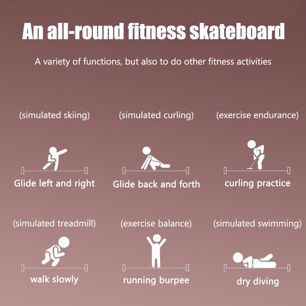 Slide Board with Shoe Cover Slimming Exercise Guide Slide Mat for Leg Pot Training Fitness and Athletic Training